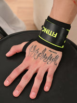 Trouble-free Wrist Support for Weightlifting & Gym Workouts - Black - Neon Yellow