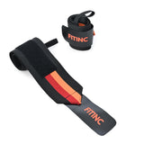 Trouble-free Wrist Support for Weightlifting & Gym Workouts - Black - Neon Orange