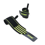 Trouble-free Wrist Support for Weightlifting & Gym Workouts - Black - Neon Yellow