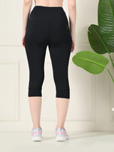 Pocket-Ready Black Training Capri