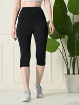 Pocket-Ready Black Training Capri