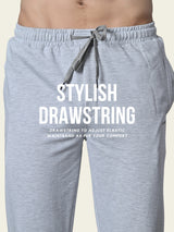 Essential Regular Fit Cotton Track Pant – Melange Grey
