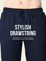 Essential Regular Fit Cotton Track Pant – Navy Blue