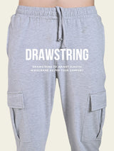 Utility Cargo Jogger with Pockets - Melange Grey