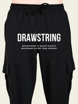 All-Weather Cargo Jogger with Pockets - Black