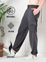 All-Weather Cargo Jogger with Pockets - Charcoal