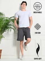 Easy Multi-Pocket Cotton Shorts – Charcoal Grey