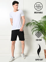 Easy Multi-Pocket Cotton Shorts – Black