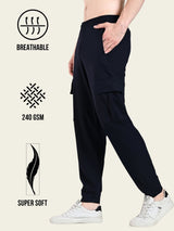 Utility Cargo Jogger with Pockets - Navy Blue