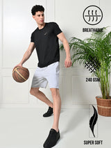 Easy Multi-Pocket Cotton Shorts – Melange Grey