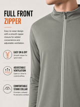 FITINC Airflow Sunscreen Jacket for Men - Olive