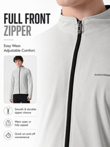 FITINC Airflow Sunscreen Jacket for Men - Light Grey