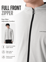 FITINC Airflow Sunscreen Jacket for Men - Light Grey