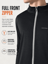 FITINC Airflow Sunscreen Jacket for Men - Black