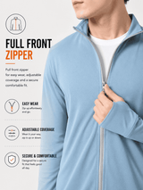 FITINC Airflow Sunscreen Jacket for Men - Sky Blue