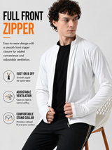 FITINC Airflow Sunscreen Jacket for Men - White
