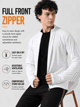 FITINC Airflow Sunscreen Jacket for Men - White