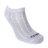 Unisex Cotton Ankle Socks (Melange Grey, Free Size)