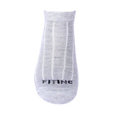 Unisex Cotton Ankle Socks (Melange Grey, Free Size)