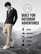 FITINC Airflow Sunscreen Jacket for Men - Black