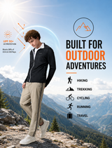 FITINC Airflow Sunscreen Jacket for Men - Black