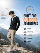 FITINC Airflow Sunscreen Jacket for Men - Black