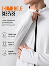 FITINC Airflow Sunscreen Jacket for Men - White