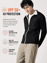 FITINC Airflow Sunscreen Jacket for Men - Black
