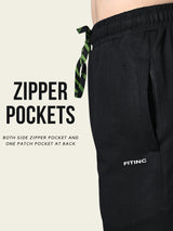 Essential Regular Fit Cotton Track Pant - Black