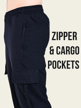 Utility Cargo Jogger with Pockets - Navy Blue