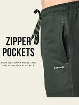 Essential Regular Fit Cotton Track Pant - Green