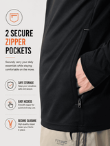 FITINC Airflow Sunscreen Jacket for Men - Black