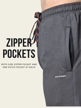 Essential Regular Fit Cotton Track Pant - Charcoal