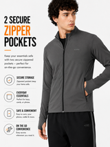 FITINC Airflow Sunscreen Jacket for Men - Dark Grey