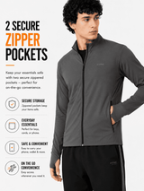 FITINC Airflow Sunscreen Jacket for Men - Dark Grey