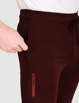 Fitinc Slim Fit Maroon Trackpant for Workout - FITINC