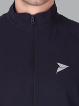 Fitinc Navy Blue NS Jacket for Men with Two Zipper Pockets - FITINC