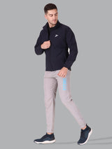 Fitinc Navy Blue NS Jacket for Men with Two Zipper Pockets - FITINC