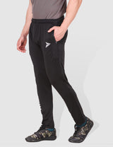 Fitinc Regular fit Black Activewear Trackpant - FITINC