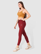 Fitinc Activewear Maroon Trackpant for Women - FITINC