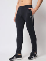 FITINC Premium Black Track Pant for Men | Anti Microbial | Superdry | Breathable | Stretchable | 2 YKK Zipper Pockets - FITINC