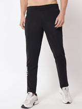 Fitinc Dobby Black Trackpant for Men - FITINC
