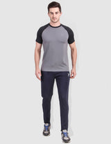 Fitinc Navy Blue Trackpant with Concealed Zipper Pockets - FITINC