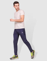 Fitinc Regular fit Navy Blue Activewear Trackpant - FITINC