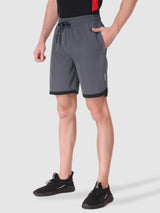 Fitinc N.S Lycra Grey Shorts for Men with Zipper Pockets - FITINC