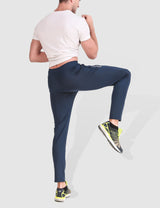 Fitinc Slim Fit Navy Blue Trackpant for Workout - FITINC
