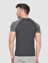 Fitinc Gymwear Black-Grey T-shirt for Men - FITINC