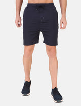 FITINC Stretchable Navy Shorts for Gym, Running, Jogging, Yoga & Cycling - FITINC