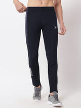 Fitinc Dobby Navy Blue Trackpant for Men - FITINC