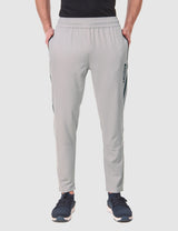 Fitinc NS Lycra Dryfit Light Grey Track Pants with Zipper Pockets - FITINC